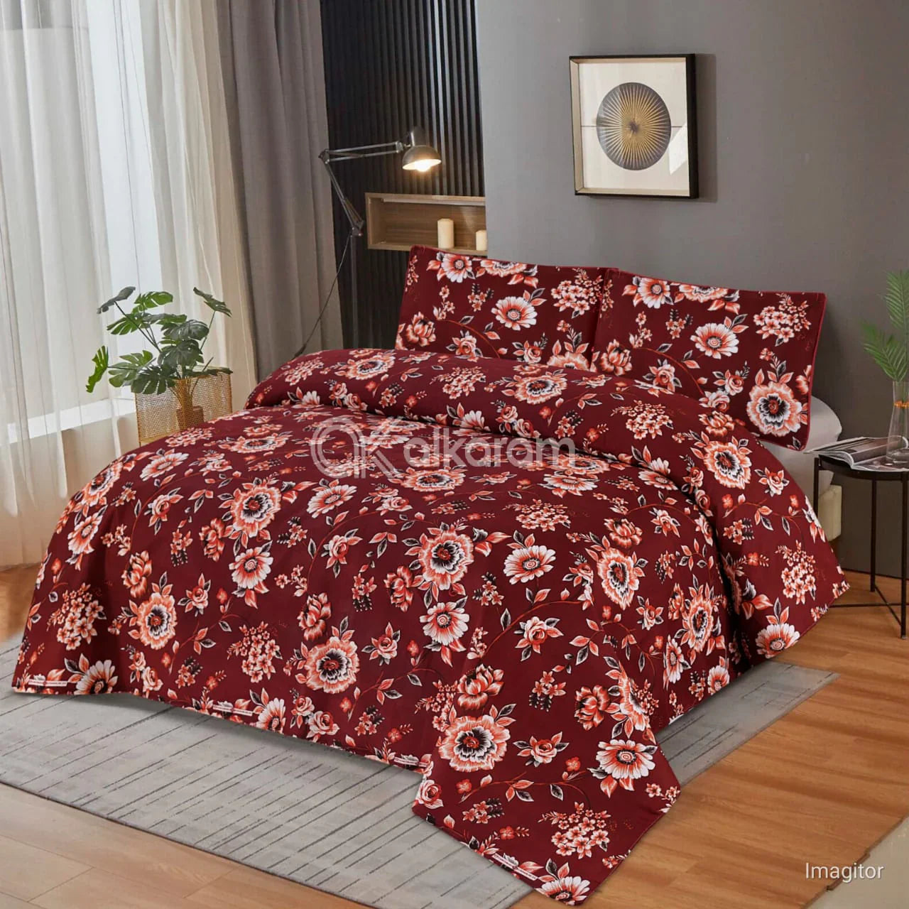 3 Pcs Cotton Bed Sheet Set