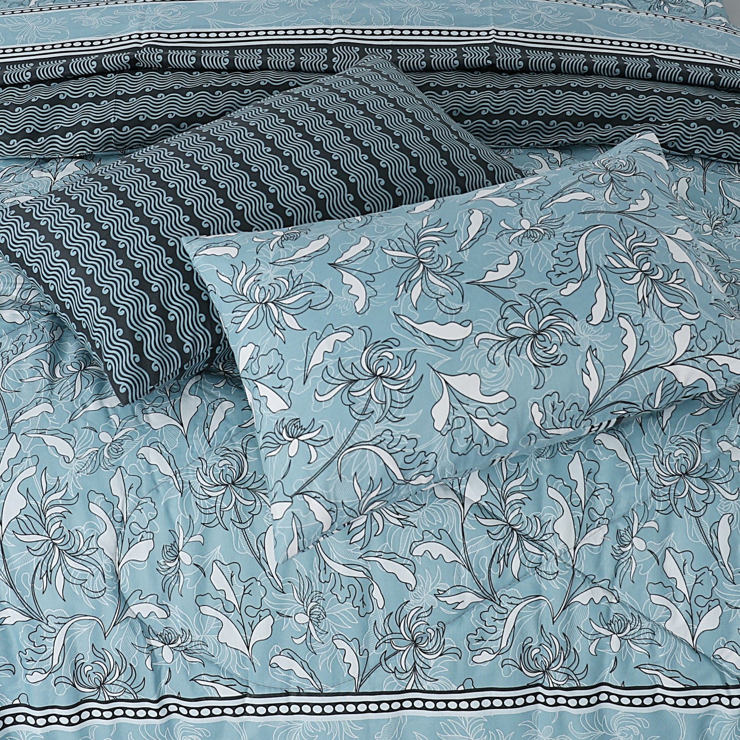 Premium Summer King Size Comforter Set - 7-Piece A34