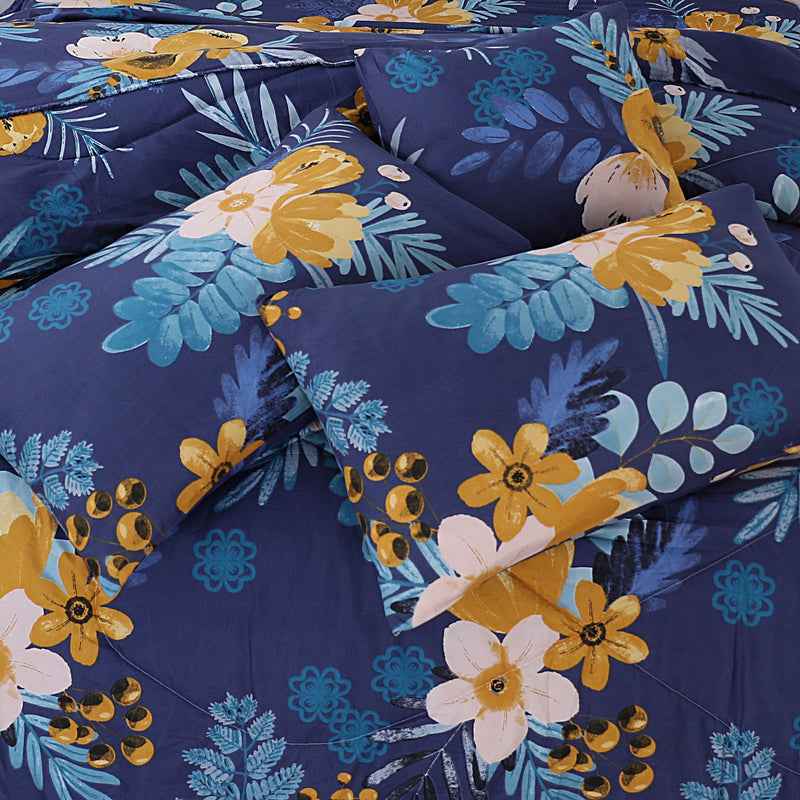 Premium Summer King Size Soft Cotton Comforter Set - 7-Piece N11