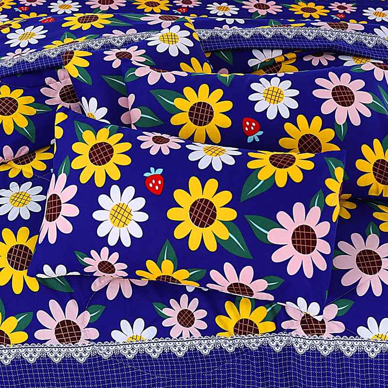 Premium Summer King Size Soft Cotton Comforter Set - 7-Piece N17