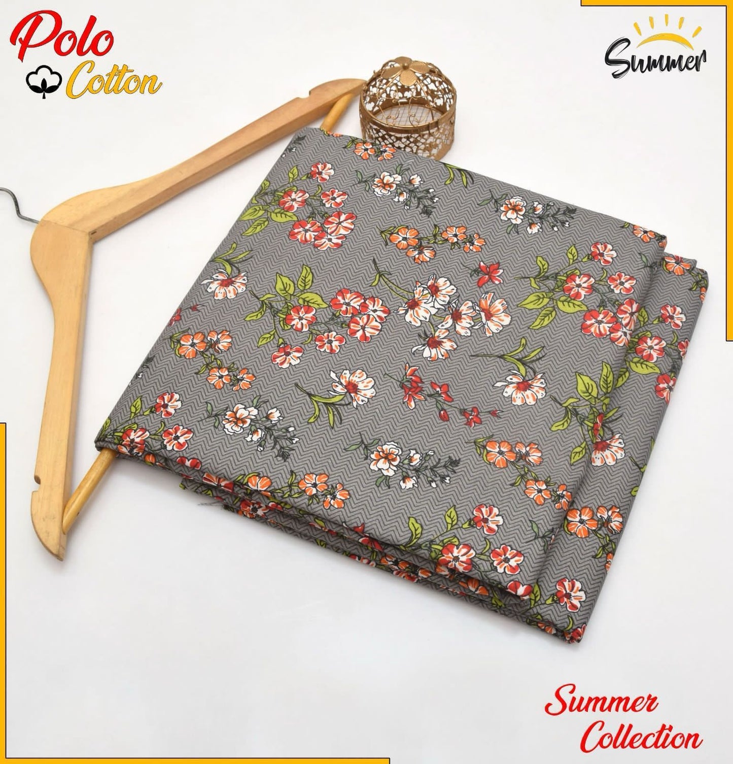 2 Piece – Cotton Digital Print Suit ( Design J-38)