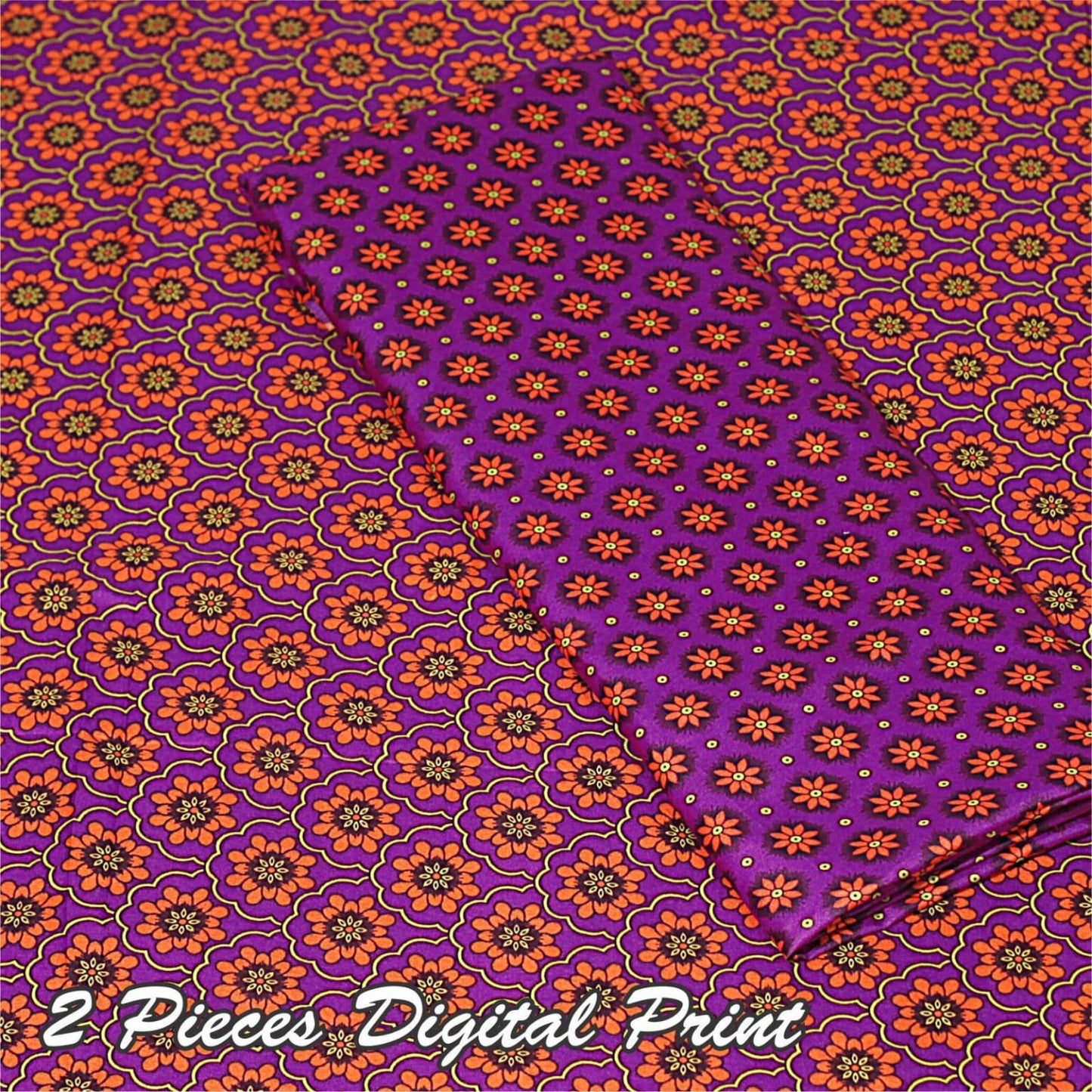 2 Piece – Cotton Digital Print Suit ( Design A1)