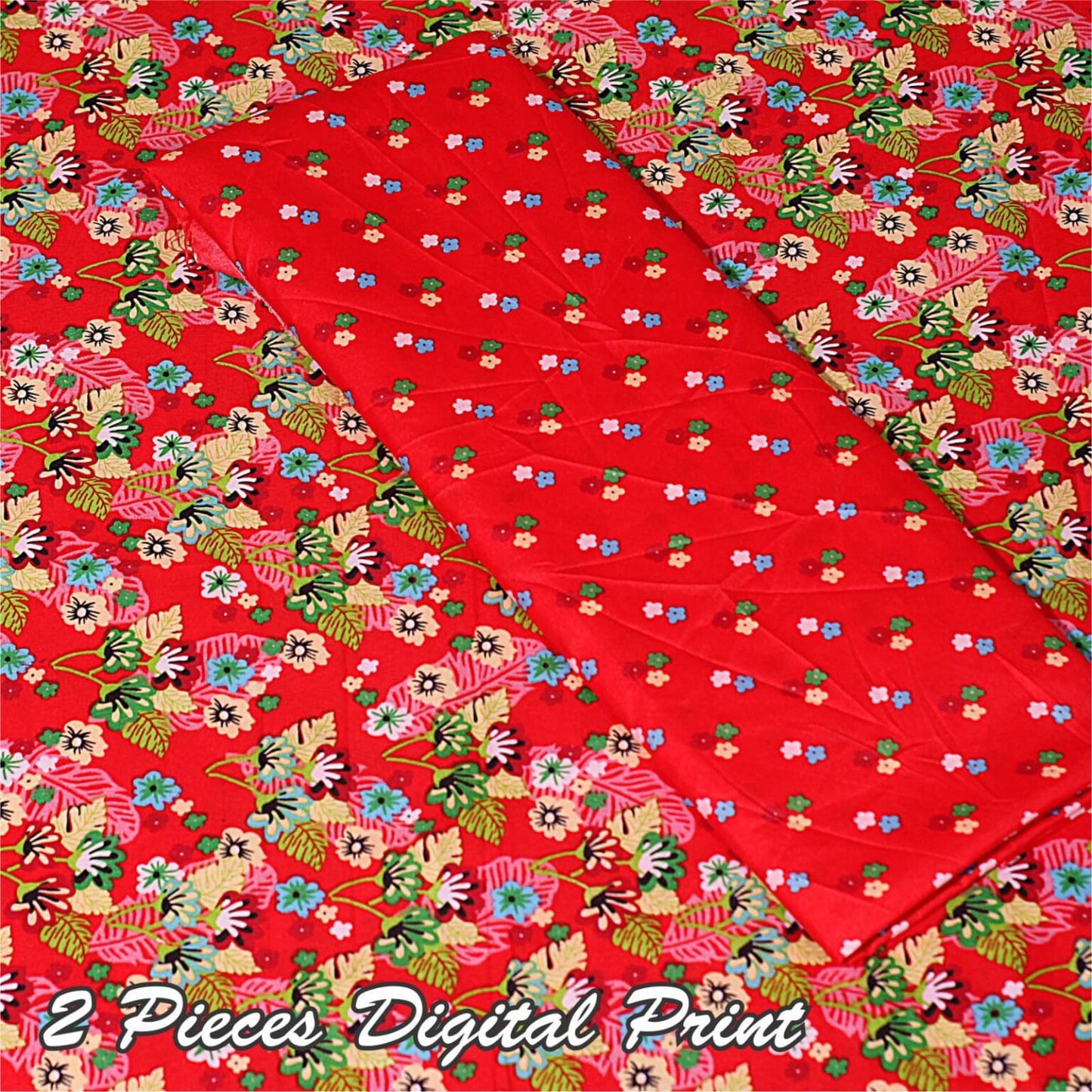 2 Piece – Cotton Digital Print Suit ( Design A-13)