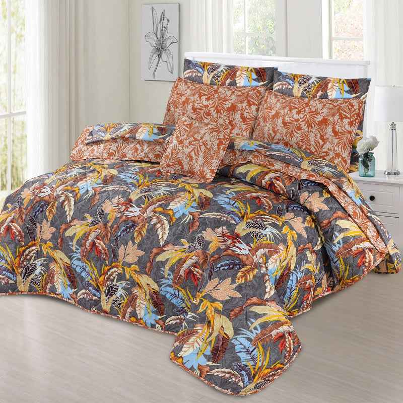 Premium Summer King Size Comforter Set - 7-Piece N23