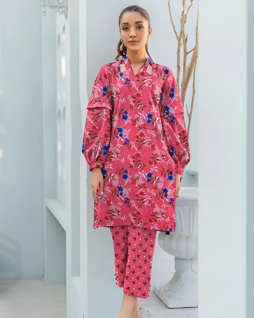 2 Piece – Cotton Digital Print Suit ( Design A-23)