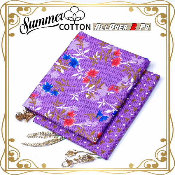 2 Piece – Cotton Digital Print Suit ( Design A-21)