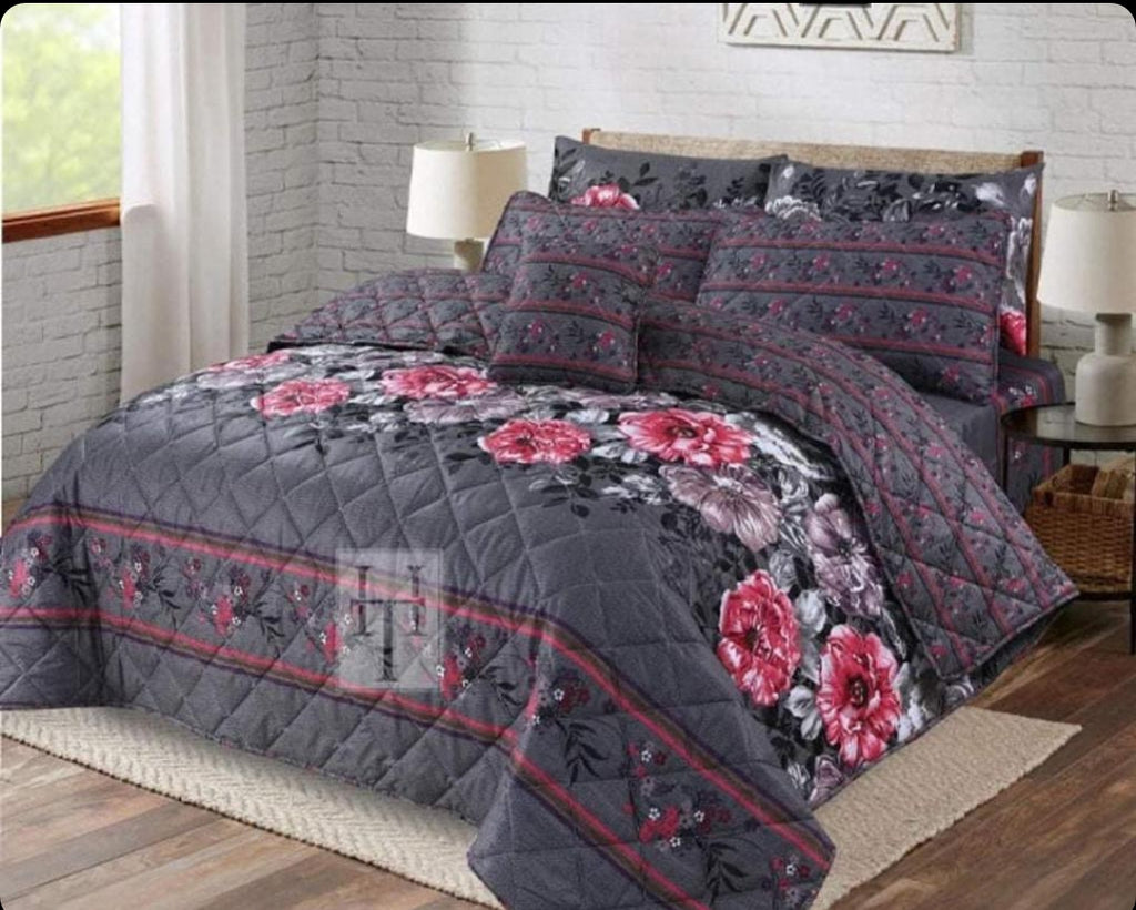 Premium Summer King Size Comforter Set - 7-Piece N28