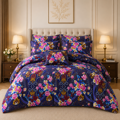 Premium Summer King Size Comforter Set - 7-Piece A23
