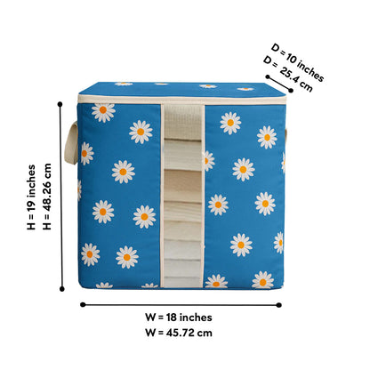 120 & 110 GSM Non Woven Storage Bag In Floral Print (Grey)