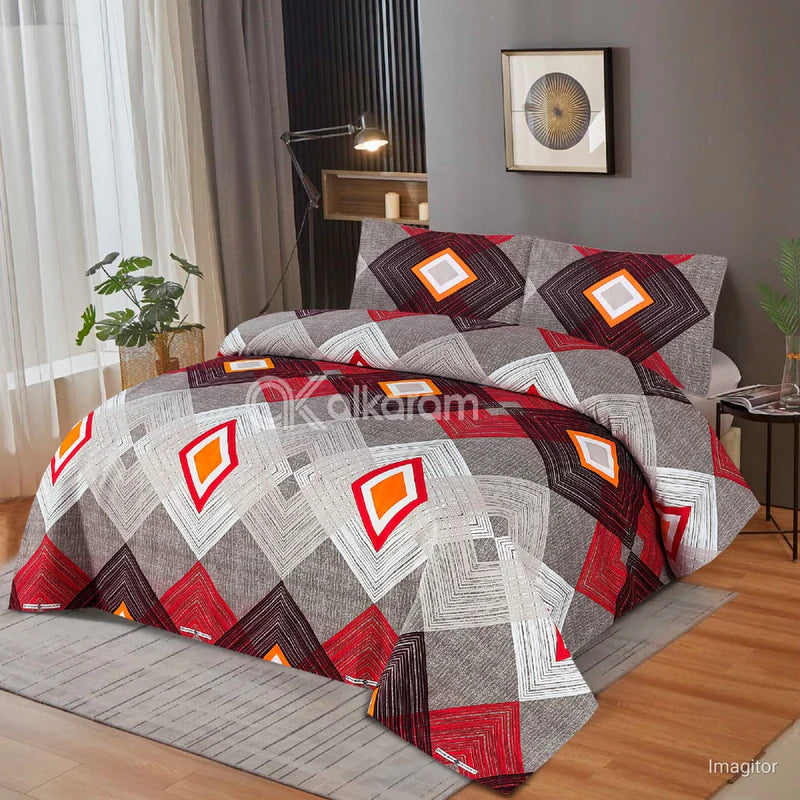 3 Pcs Cotton Bed Sheet Set