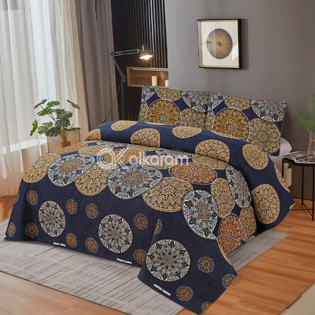3 Pcs Cotton Bed Sheet Set