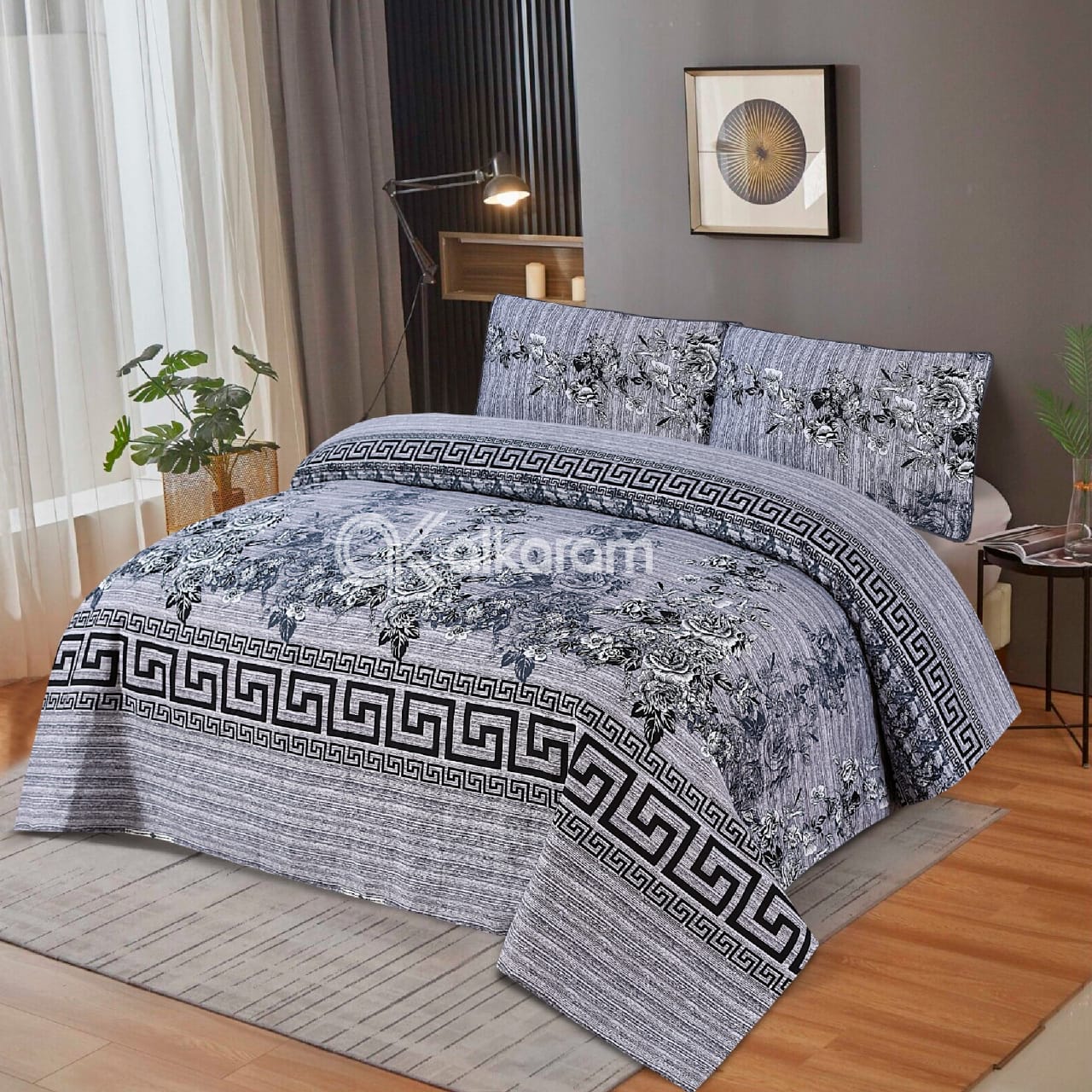3 Pcs Cotton Bed Sheet  Set1