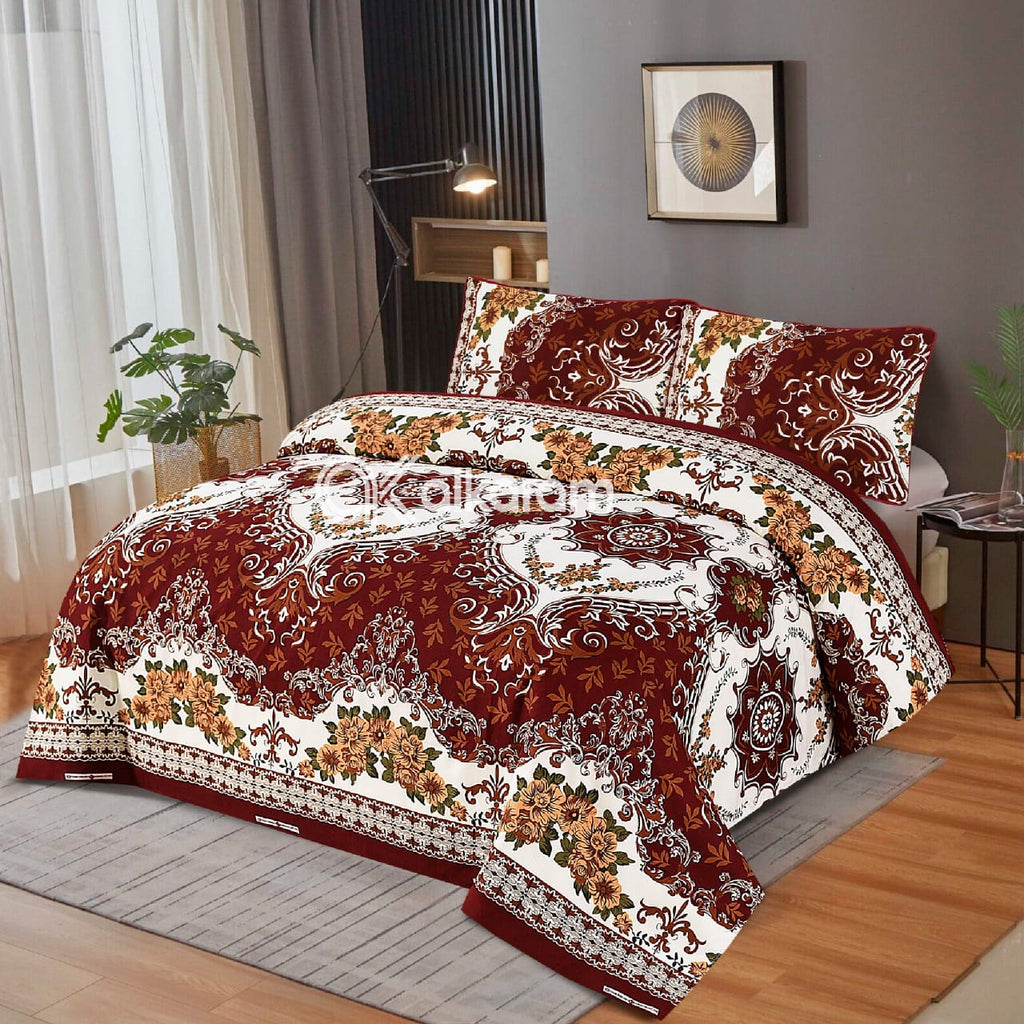 3 Pcs Cotton Bed Shett Set