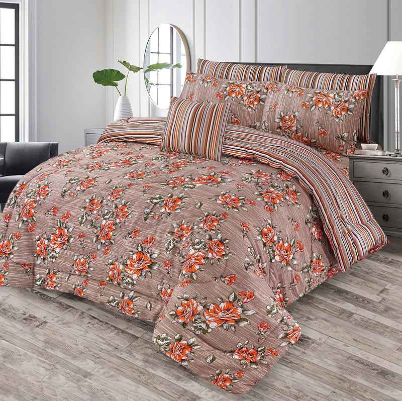 Premium Summer King Size Comforter Set - 7-Piece A18