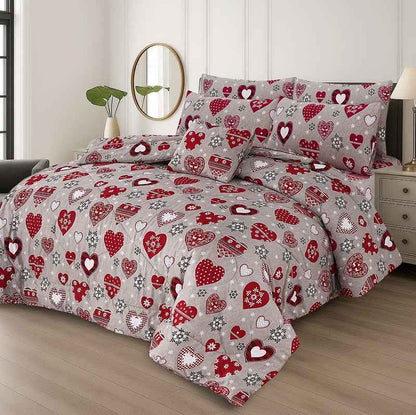 Premium Summer King Size Soft Cotton Comforter Set - 7-Piece N 1