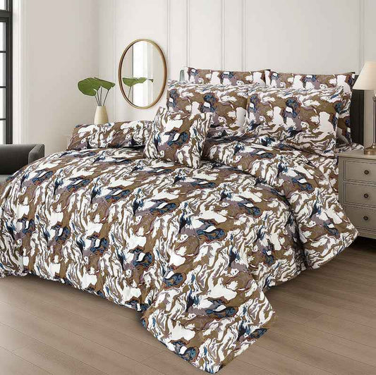 Premium Summer King Size Soft Cotton Comforter Set - 7-Piece N6