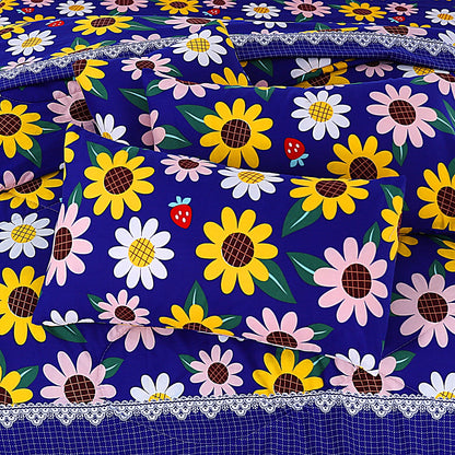 Premium Summer King Size Soft Cotton Comforter Set - 7-Piece N7