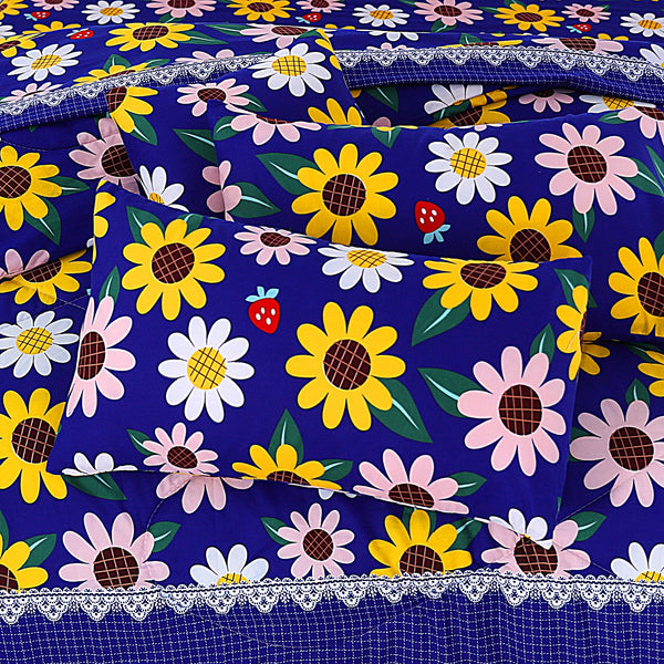 Premium Summer King Size Soft Cotton Comforter Set - 7-Piece N17