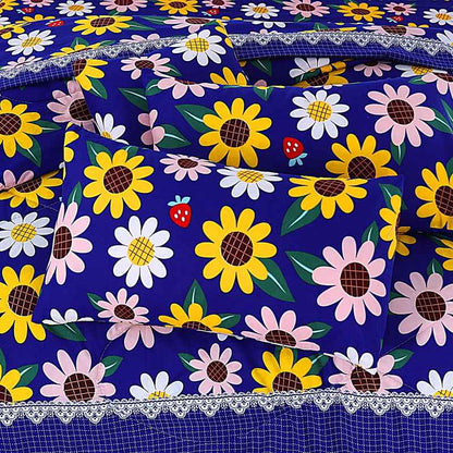 Premium Summer King Size Soft Cotton Comforter Set - 7-Piece N17