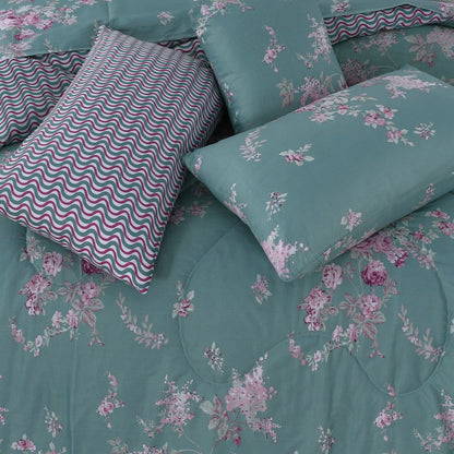 Premium Summer King Size Comforter Set - 7-Piece N24