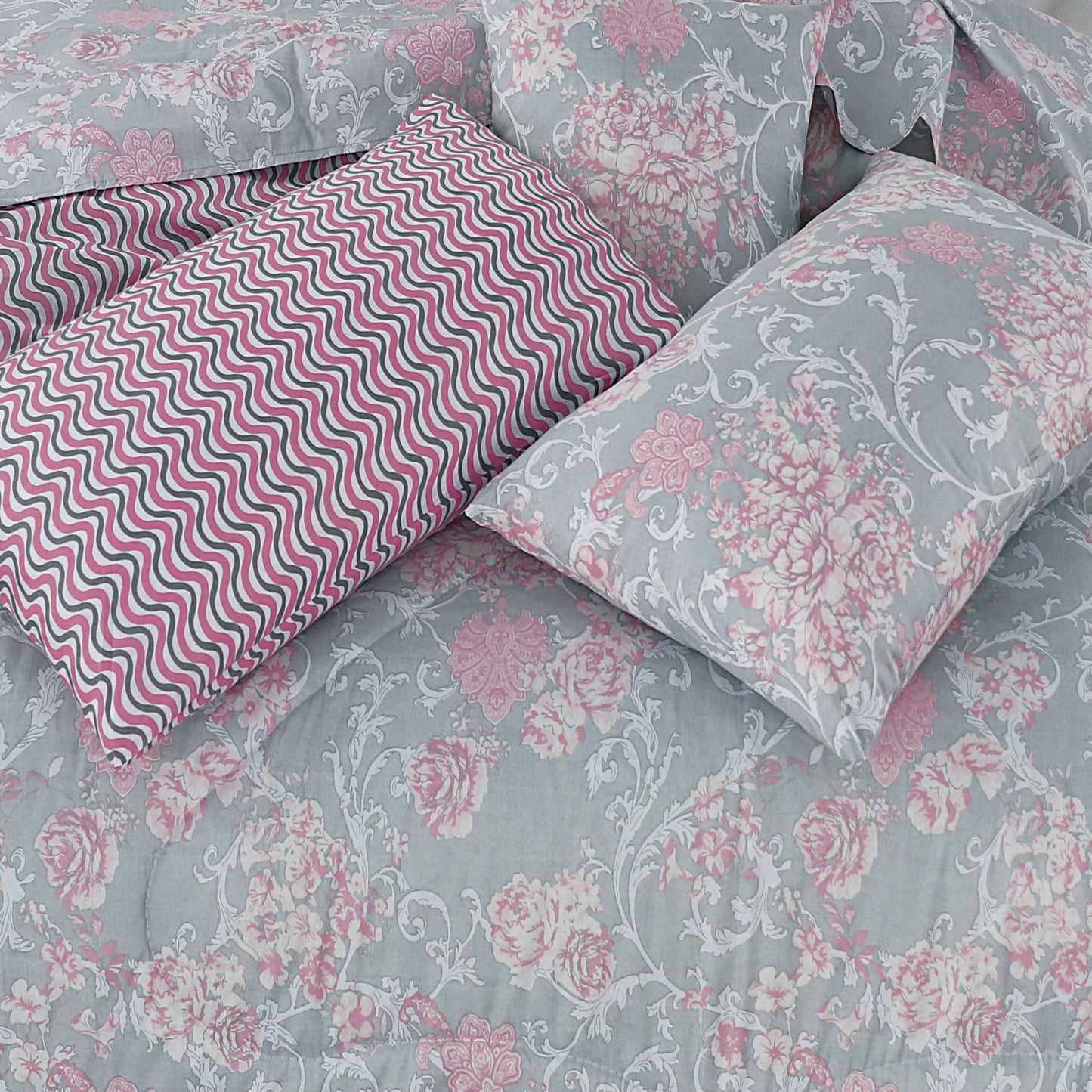 Premium Summer King Size Comforter Set - 7-Piece