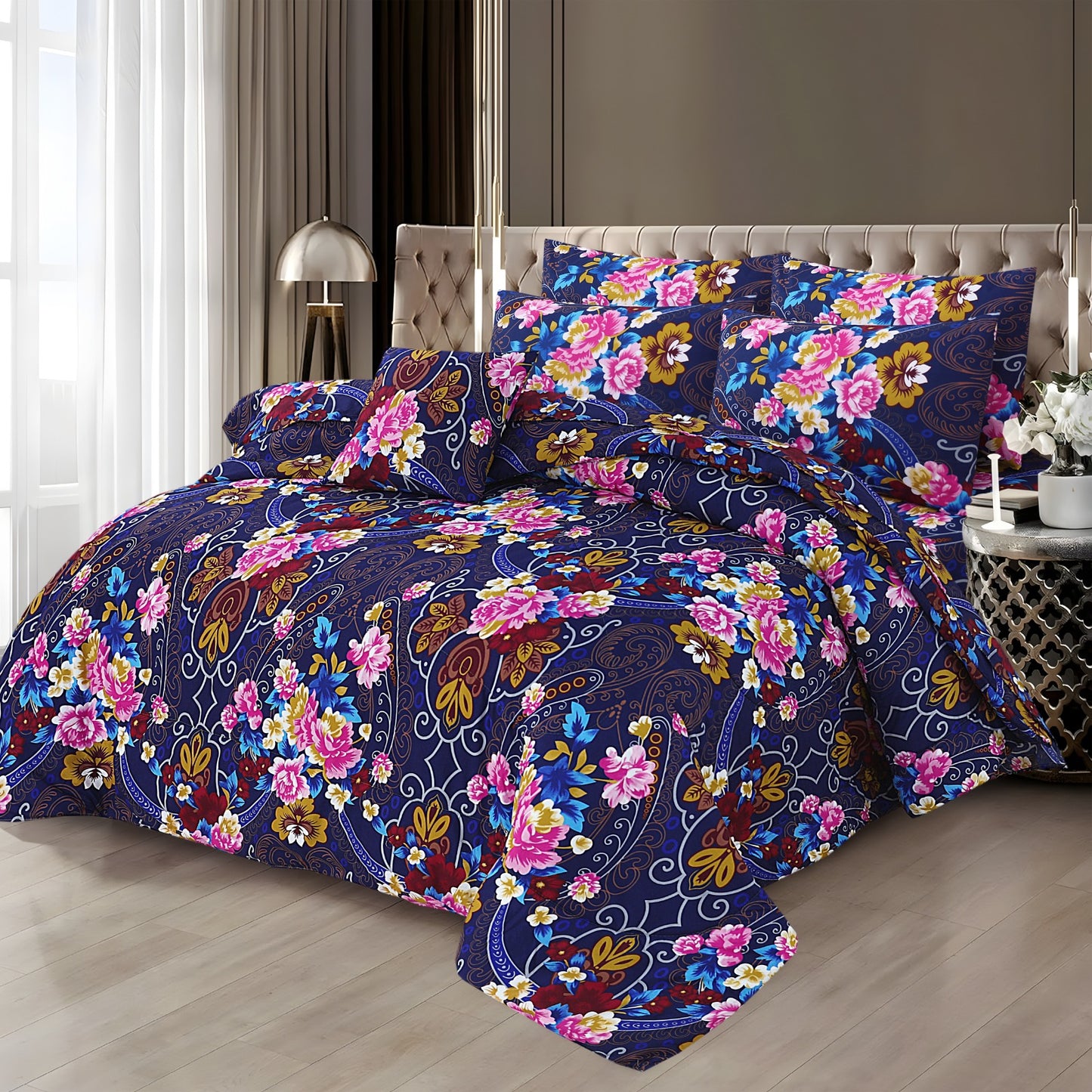 Premium Summer King Size Comforter Set - 7-Piece A23