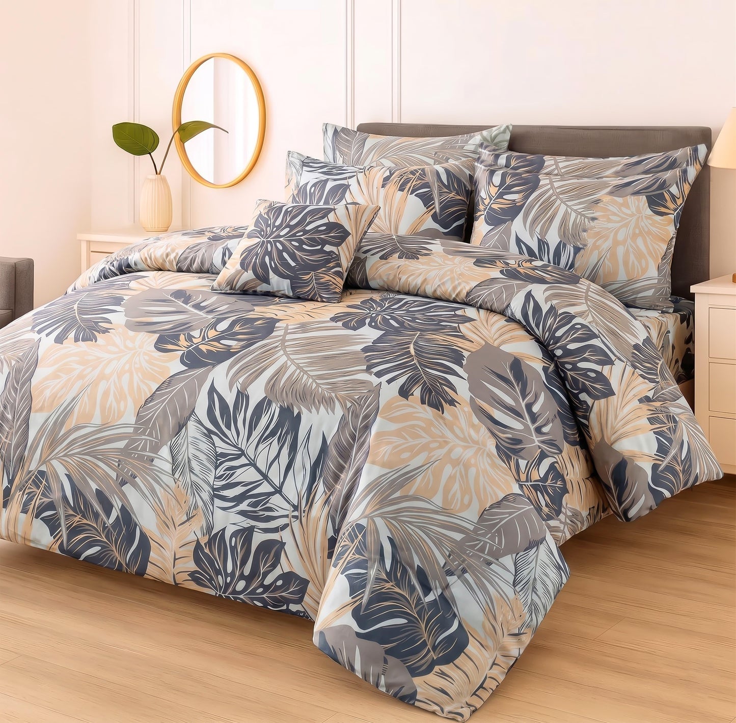Premium Summer King Size Comforter Set - 7-Piece A45