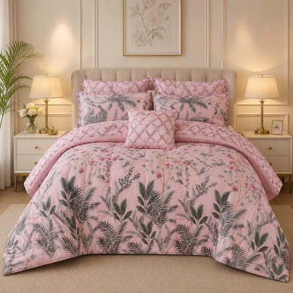 Premium Summer King Size Comforter Set - 7-Piece A14