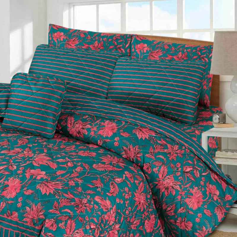Premium Summer King Size Comforter Set - 7-Piece A16