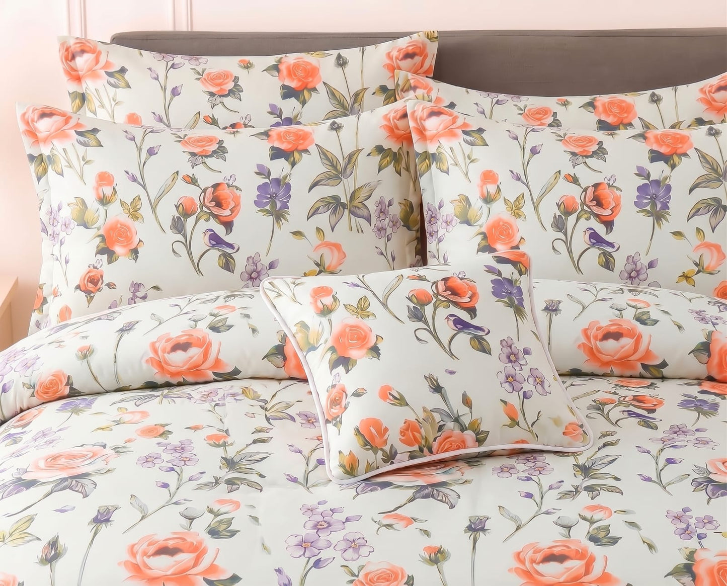 Premium Summer King Size Comforter Set - 7-Piece A18