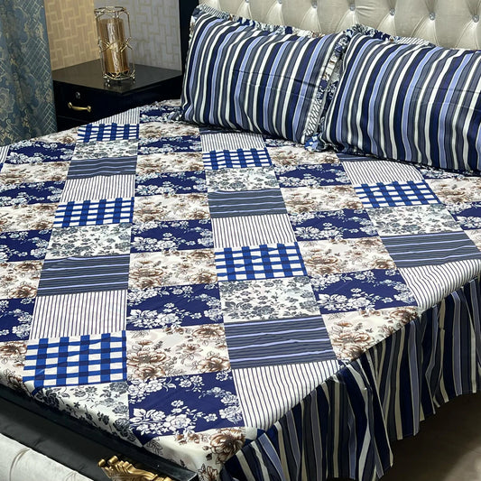 Frill King Size Bed Sheet Set-011