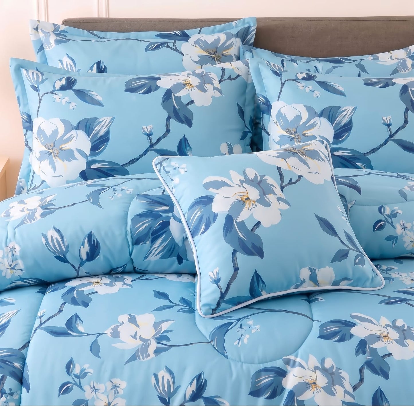 Premium Summer King Size Comforter Set - 7-Piece A19