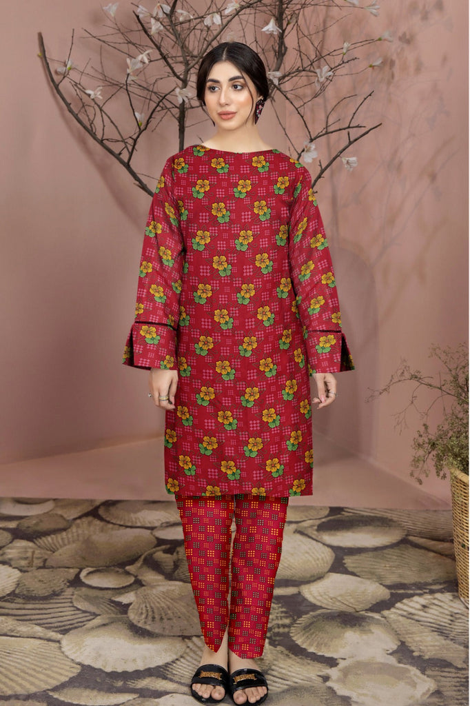 2 Piece – Cotton Digital Print Suit ( Design A-11)