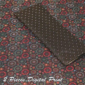 2 Piece – Cotton Digital Print Suit ( Design A-8)