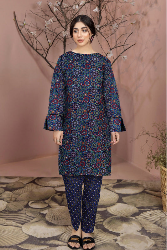 2 Piece – Cotton Digital Print Suit ( Design A-7)