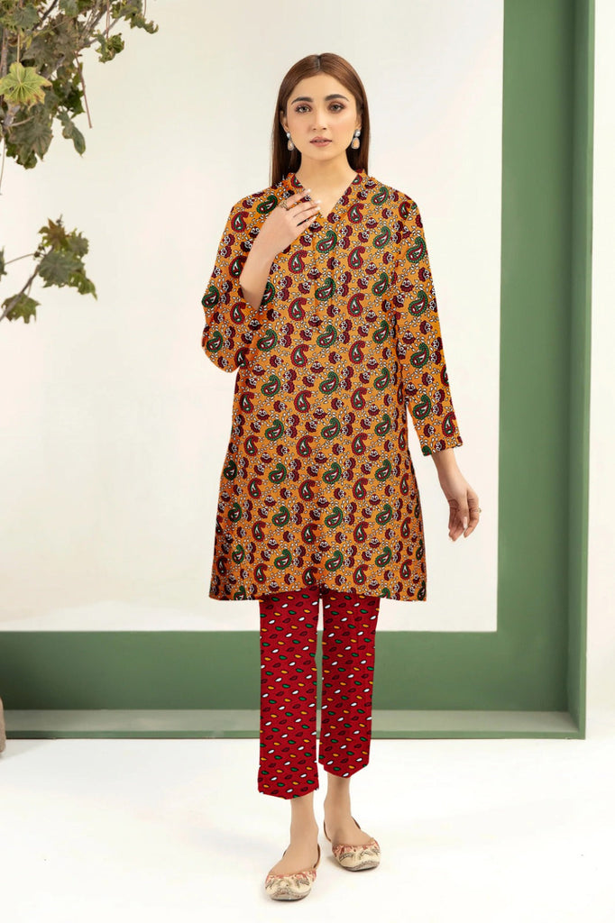2 Piece – Cotton Digital Print Suit ( Design A-3)