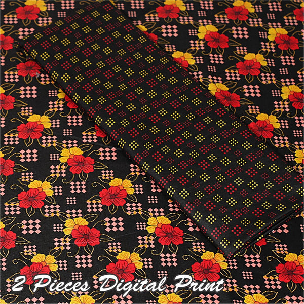 2 Piece – Cotton Digital Print Suit ( Design A-17)