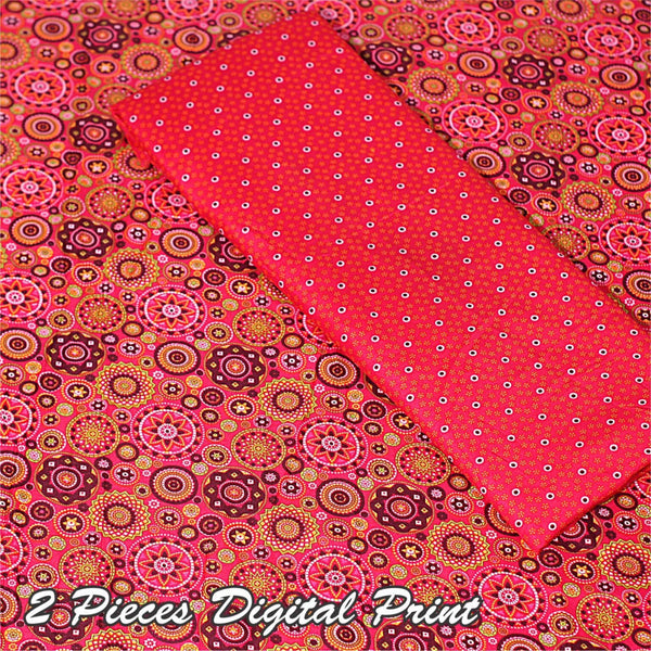 2 Piece – Cotton Digital Print Suit ( Design A-15)