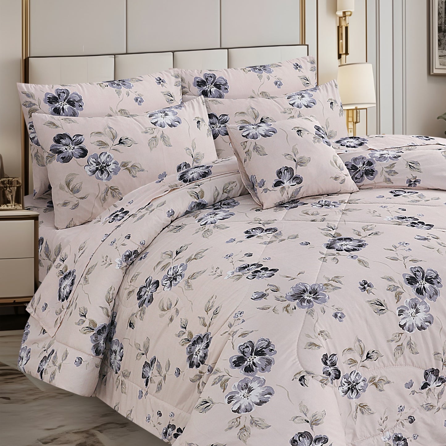 Premium Summer King Size Comforter Set - 7-Piece M4