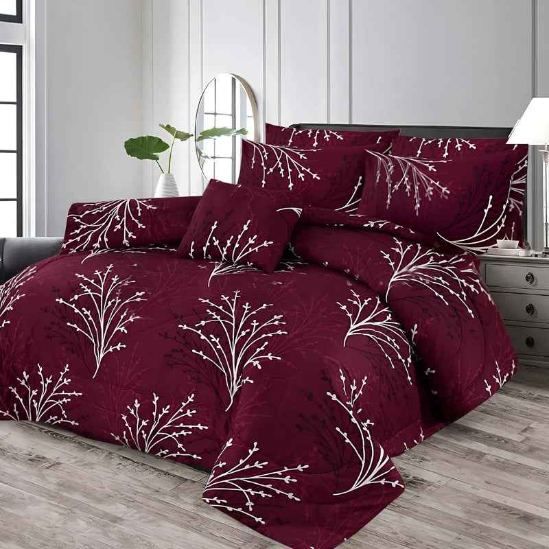Premium Summer King Size Comforter Set - 7-Piece A40